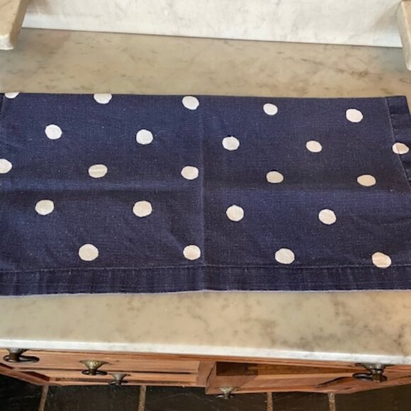 KATE SPADE Charlotte Street Napkins Navy White Polka Dot 4 - Picture 12 of 14